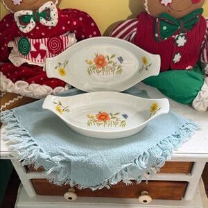 Andrea By Sadek Floral Oval Platters